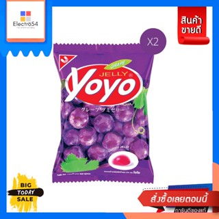 Yoyo(โยโย่) YOYO โยโย รสองุ่น 80g  (Pack x 2) [Best Seller] YOYO Grape Flavor 80g (Pack x 2)พุดดิ้ง, เยลลี่, &amp; ม