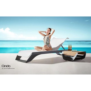 HisoLiving ชุดเตียงอาบแดดและโต๊ะข้าง Onda Sun Lounger &amp; Table (2 Sun Lounger &amp; 1 Side Table)