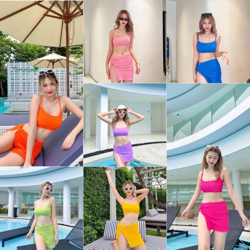 bikiniชุดเซ็ตbikini3ชิ้นเข้าเพิ่ม #5