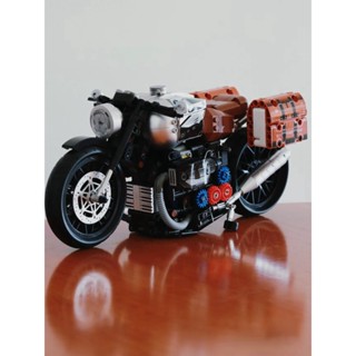 Mytopshop โมเดลรถจักรยานยนต์ MOC Technic Speed Latte Cafe Racer 925 ชิ้น เพื่อการเรียนรู้เด็ก