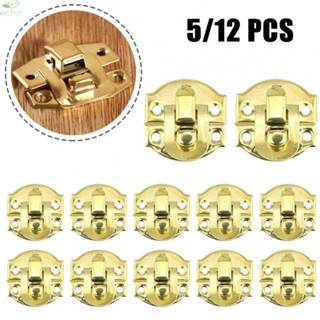 【ECHO】5/12set Jewelry Box Latch Hasps Screws Wood Chest Cabinet Decorative Lock Latch【Echo-baby】