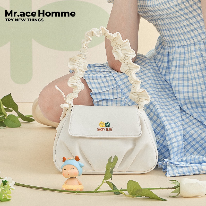 Mr. ace Homme Cloud Afternoon Tea Handbag กระเป๋าสะพายไหล่ กระเป๋าถือ สําหรับสตรี Bag