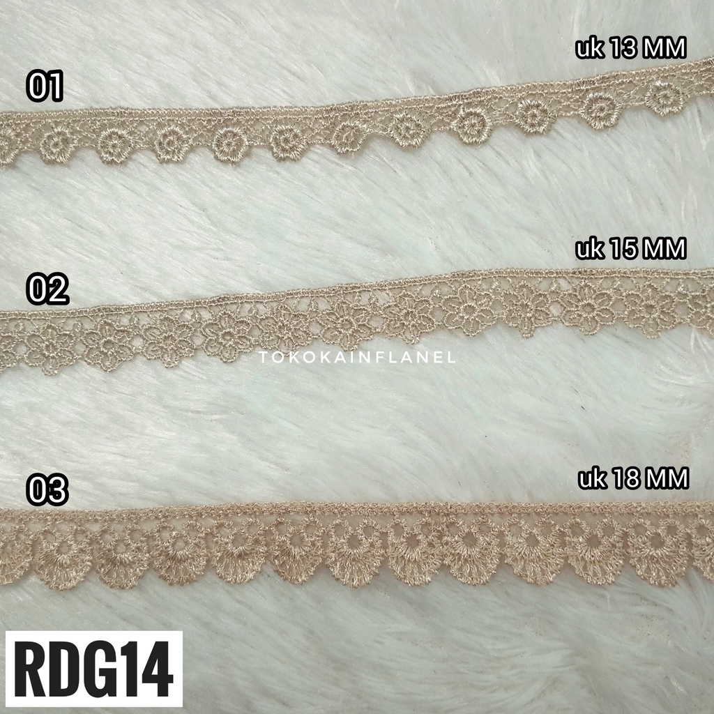 Milo Gipper Lace ในรูปทรงต่างๆ RDG14 ต่อเมตร