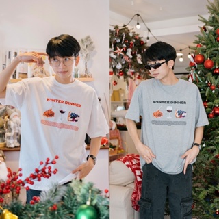 ZAMIO Dinner T-shirt เสื้อยืดแขนสั้นทรงโอเวอร์ไซส์