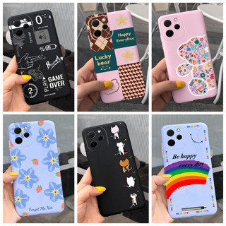 เคสซิลิโคนนิ่ม ลายหัวใจ สีดํา สําหรับ Huawei Nova Y61 Huawei Nova Y 61 NovaY61 EVE-LX9 EVE-LX3 2022