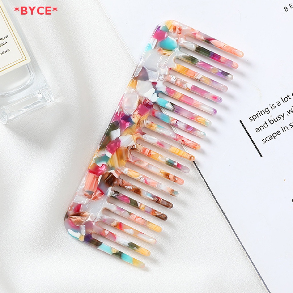 Byce> 1 ชิ้น เกาหลี ออกแบบ อะซิเตท หวีผม ที่มีสีสัน หวีทําผม แปรงผม ใหม่