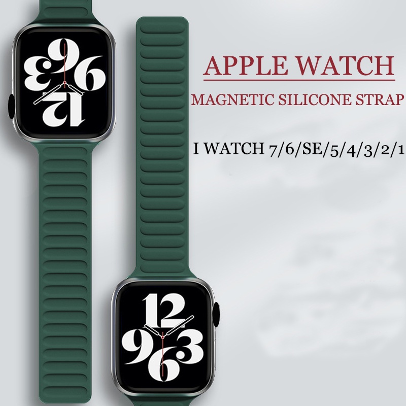 สายนาฬิกาสมาร์ทวอทช์ซิลิโคน เหมาะสำหรับ iwatch11 109 8 7 6 5 4 3 2 1 se49mm46mm41/45mm/44/42mm38mm40mm สายซิลิโคนแม่เหล็