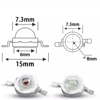 LED High Power 3W หลอดไฟสี DC 2.8 V - 3.4 V