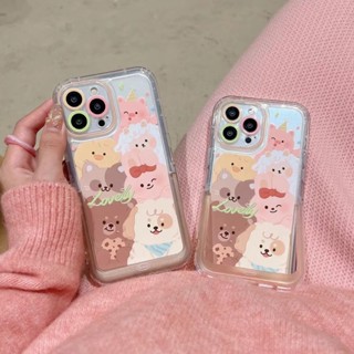 ✨ส่งเชือกเส้นเล็ก✨เคสไอโฟน 14 Pro Max 13 12 11 เคส for iPhone 14พลัส การ์ตูน พร้อมขาตั้ง พกง่ายๆ การป้องกันการตก Case