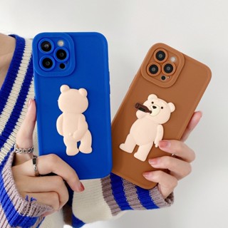 เคสซิลิโคน ลายการ์ตูนหมีน่ารัก ป้องกันเลนส์กล้อง กันกระแทก สําหรับ Infinix Hot 20 20s 20i Play