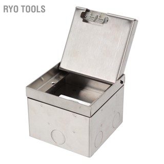 Ryo Tools ปลั๊กไฟตั้งพื้น EU สเตนเลสสตีล PC มีสไตล์ เต้ารับกันน้ำแบบฝัง AC250V