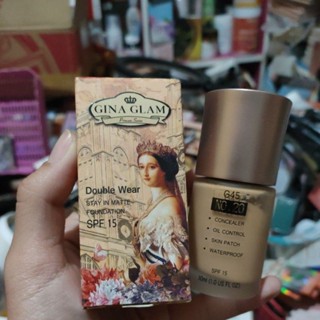 รองพื้นเนื้อแมท gina glam รองพื้นที่ปกปิดคุมมันพร้อมสารกันแดด