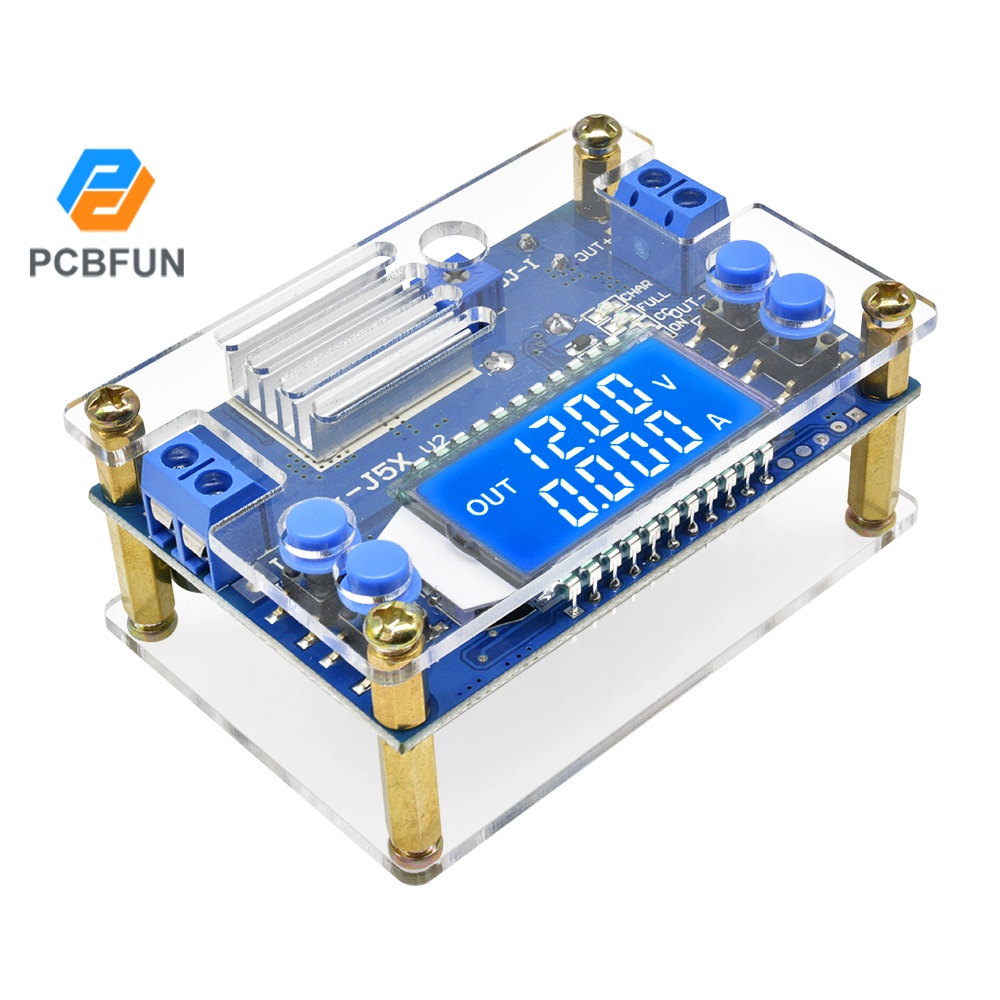 Pcbfun DC-DC ขั้นตอนลง 1.2-32V 12V 24V 5A แรงดันไฟฟ้าคงที่จอแสดงผล LCD ดิจิตอลปรับ Buck แหล่งจ่ายไฟแรงดันไฟฟ้า