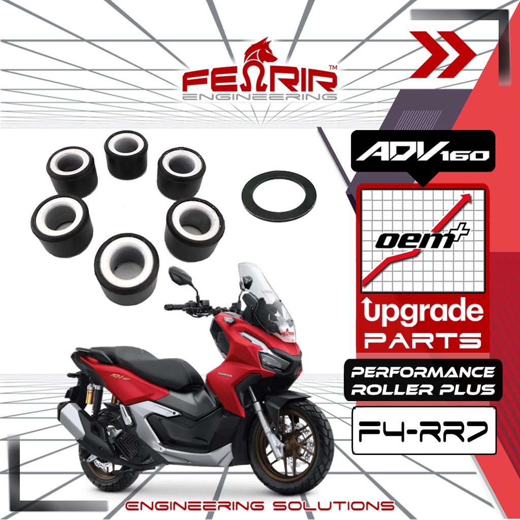 Roller Racing ADV 150/160 + แหวน CVT เหล็ก - Fenrir F4-RR7