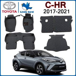 little bird พรมปูพื้นเข้ารูปรถยนต์ Toyota C-HR CHR ปี2017-2021 6PCS ( หนัง PVC 12สี ) พรมปูพื้นรถยนต์ พรมรถยนต์