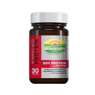 Banner Soy Protein+Lecithin แบนเนอร์โปรตีน 30 เม็ด