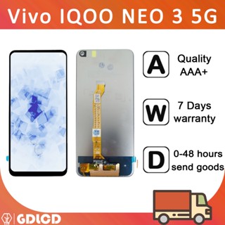 Vivo IQOO NEO 3 5G จอแสดงผล LCD แผงหน้าจอ เซนเซอร์ โมดูลดิจิไทเซอร์ พร้อมกรอบประกอบ สําหรับ IQOO NEO3 V1981A