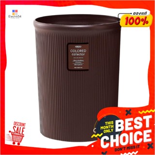 ROUND ถังขยะกลม LUSTROWARE 10 ลิตร สีน้ำตาลROUND DUSTBIN LUSTROWARE 10L BROWN