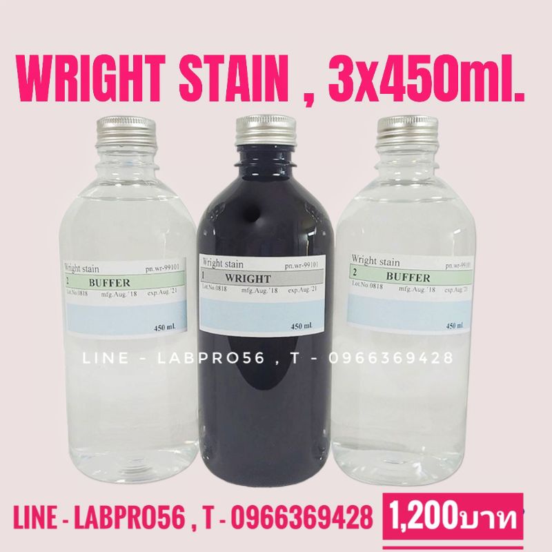 *ยกกล่อง 3 ขวด* สีย้อม Wright Stain SET 3x450 ml. *ยกกล่อง*
