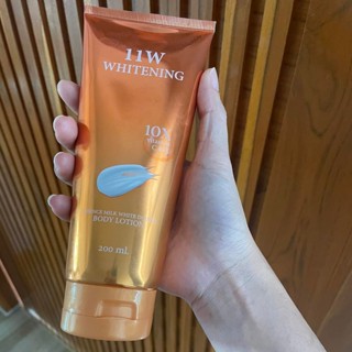 ราคาต่อหลอด ครีมน้ำตบผิว สูตรน้ำนม 11W WHITENING ESSENCE MILK WHITE DOUBLE ครีมวันวันดับบลิว ปริมาณ 200 มล.