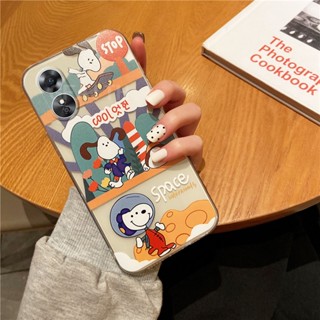 ใหม่ เคสโทรศัพท์มือถือแบบนิ่ม ใส กันรอยเลนส์กล้อง ลายการ์ตูนสนูปปี้น่ารัก สําหรับ OPPO A58 4G OPPO A58 NFC 2023 A58 OPPOA58NFC