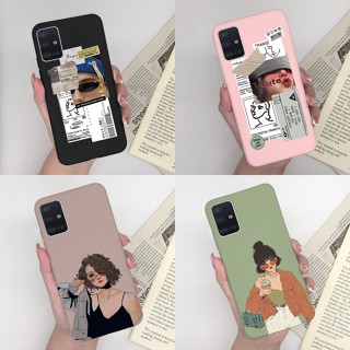 เคสโทรศัพท์ ซิลิโคน TPU เจลลี่ แฟชั่น เด็กผู้หญิง ผู้ชาย สําหรับ Samsung Galaxy A31 A51 A71