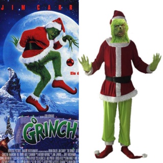 มีสินค้า!!! ชุดคอสเพลย์ ซานต้ากรินช์ How the Grinch Stole Christmas สําหรับปาร์ตี้ฮาโลวีน