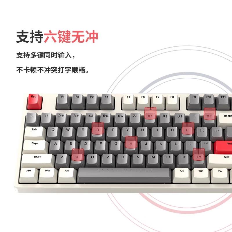 ikbc Time Grey คีย์บอร์ดไร้สาย Mechanical Keyboard Cherry Switch thumbnail 8