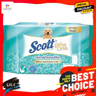 Scott สก๊อตต์ เอ็กซ์ตร้าแคร์ กระดาษชำระแบบเปียก ขนาด 38 แผ่น Scott Extra Care Wet tissue, size 38 sheetsกระดาษทิชชู่