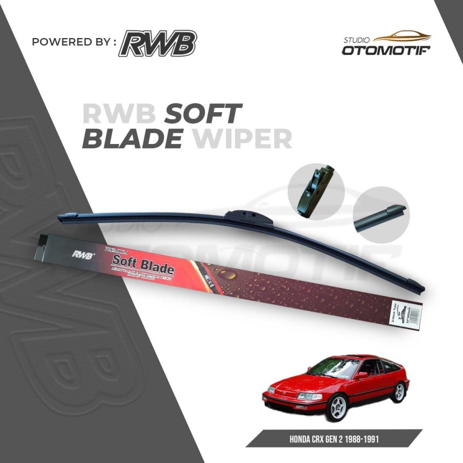 RWB S52 WIPER Honda CRX GEN 2 1988-1991 SOFT FRAMELESS WIPER CRX
