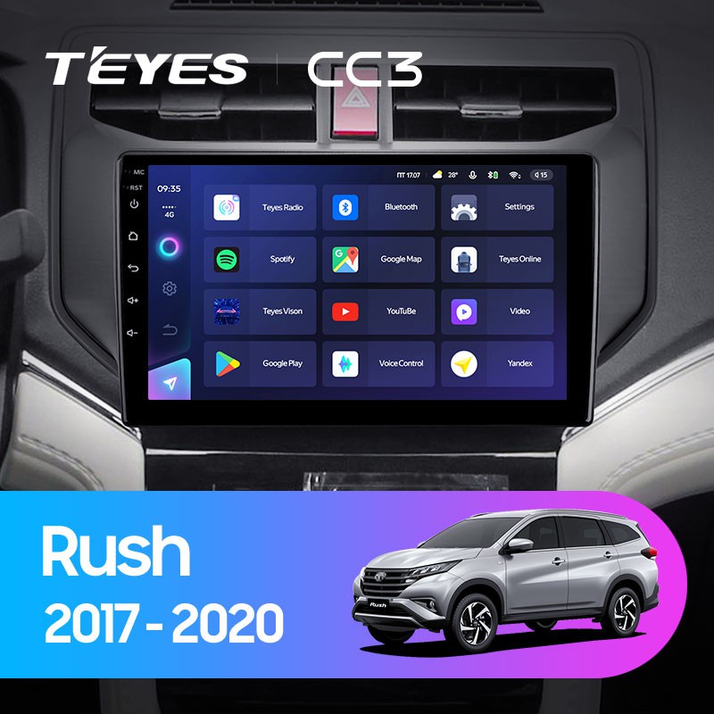 Teyes CC3L CC3 2K เครื่องเล่นมัลติมีเดีย วิดีโอ GPS Android 10 No 2din 2 din สําหรับ Toyota Rush 2017-2020