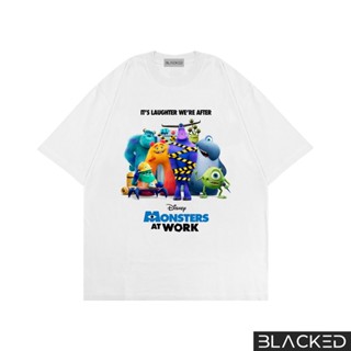 Kaos OVERSIZED MONSTERS AT WORK/MONSTERS INC OVERSIZE TEES/OVER SIZE WHITE T-SHIRT