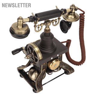  Newsletter โทรศัพท์โบราณ Retro Vintage Rotary Dial แฟชั่นเก่าแบบมีสายโทรศัพท์พื้นฐานสำหรับอุปกรณ์ตกแต่งบ้านภายในบ้าน