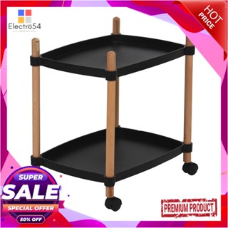 2-TIER ชั้นวางของ 2 ชั้น มีล้อ STACKO FOREST 47x31x52 ซม. สีดำ2-TIER UTILITY CART STACKO FOREST 47X31X52CM BLACK