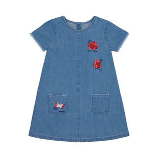 Mothercare apple denim dress YB661 ชุดเดรสเด็กผู้หญิง