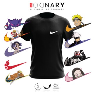 NIKE T-SHIRT Anime One Piece Luffy Demon Slayer Jujutsu Kaisen Naruto Unisex BAJU LELAKI 100% MICROFIBER T SHIRT JE_11