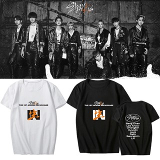 เสื้อยืดแขนสั้นพิมพ์ลาย Kpop Stray Kids Unisex_11