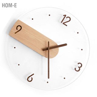Hom-E นาฬิกาแขวนนวัตกรรม Minimalist ป้องกัน Ticking Sweep Movement Modern Nordic Wall Clock สำหรับห้องนั่งเล่นห้องนอน