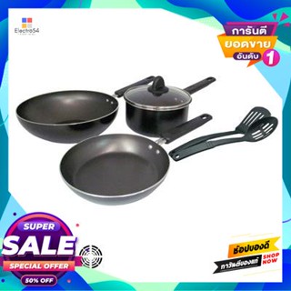 Cookware ชุดเครื่องครัว Meyer รุ่น 21882-T (ชุด 6 ชิ้น) สีดำmeyer Cookware Set No. 21882-T (Set 6 Pcs.) Black