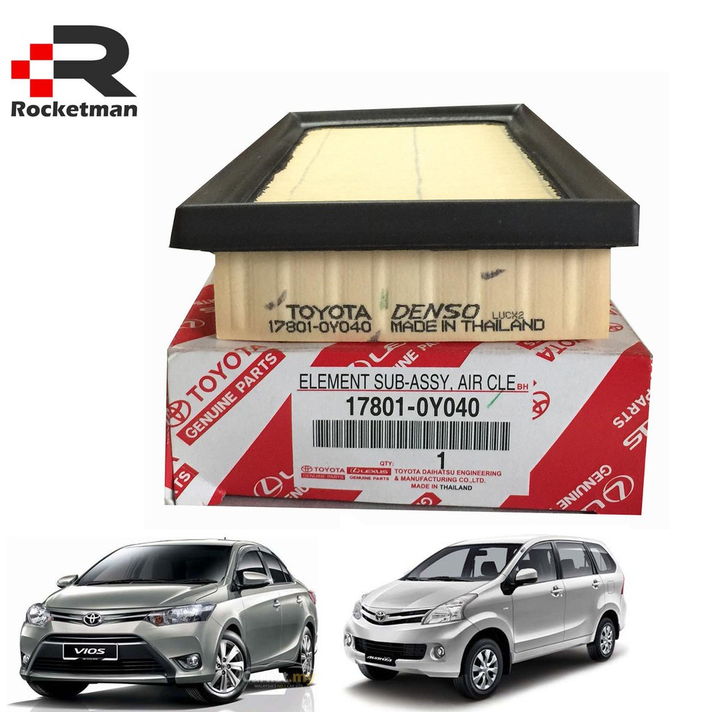 TOYOTA AIR FILTER VIOS NCP150 2013-2018 AVANZA F653 2016+ (17801-0Y040)