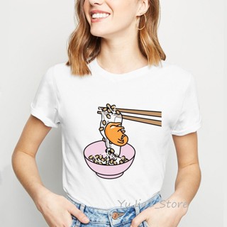 Women Lazy Egg Tshirt Femme 90s Tumblr Clothes Graphic Tees Are We Born Only to Die Letters Gudetama Print Funny T _07