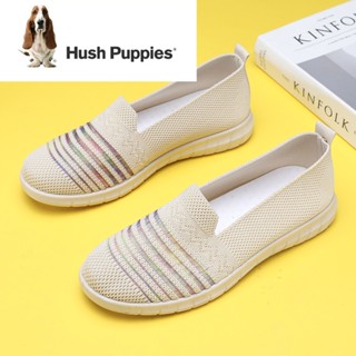 HUSH PUPPIES รองเท้าโลฟเฟอร์ ส้นแบน แบบสวม สําหรับผู้หญิง