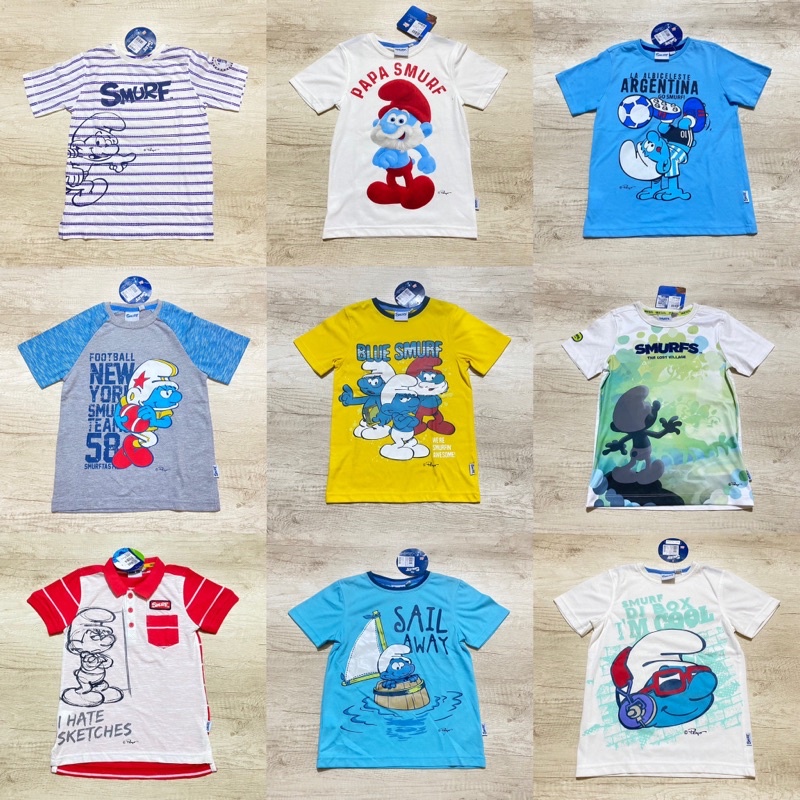 (5-12 ปี) JSP SMURF ORIGINAL BABY TSHIRT JSP BABY BABY BOYS BRANDED / (4-16 ปี) COOL KIDS TSHIRT MOT
