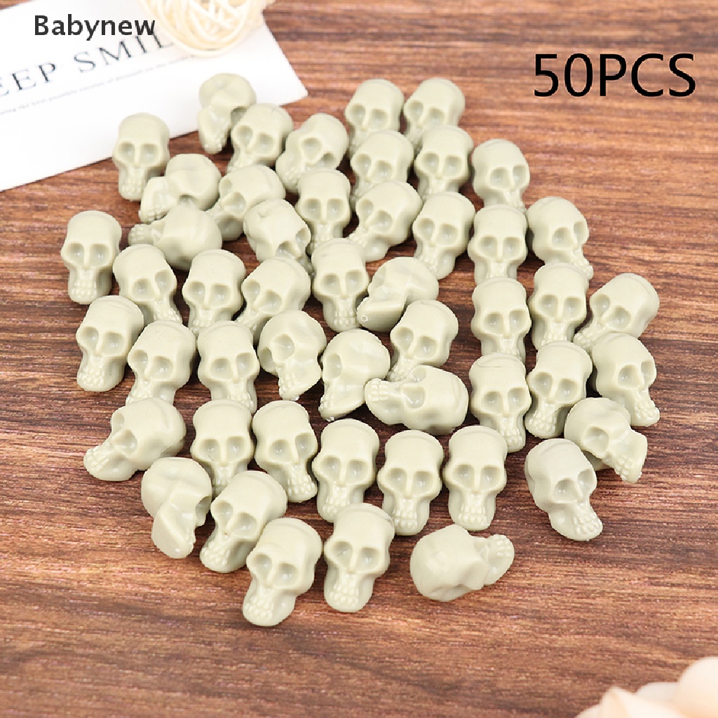 <Babynew> โมเดลหัวกะโหลกจําลอง ขนาดเล็ก สไตล์โมเดิร์น สําหรับตกแต่งบ้าน ลดราคา 50 ชิ้น