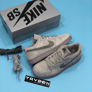 Sb Dunk Low pro QS รองเท้าผ้าใบลําลอง สีเทา เหมาะกับการเล่นกีฬา EABZ