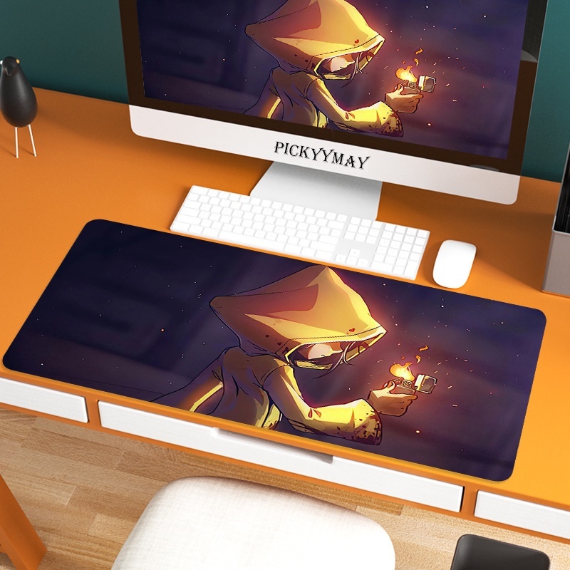 แผ่นรองเมาส์สําหรับเล่นเกมขนาดใหญ่ Little Nightmares แผ่นรองเมาส์ Compute แผ่นรองเมาส์ Gamer เย็บโต๊