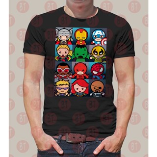 Marvel Avengers Superhero Cartoon Heroes Thor Iron Man Captain America Black Women Hulk Loki Spiderman T-Shirt_06_11