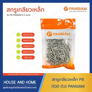 สกรูเกลียวเหล็ก P8 (100 ตัว) PANSIAM