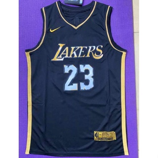 ลดกระหน่ํา 2022 NBA Mens Los Angeles Lakers #23 เสื้อกีฬาบาสเก็ตบอล ปักลาย LeBron James JLdehg57PNnmbl78 สีดํา สีทอง