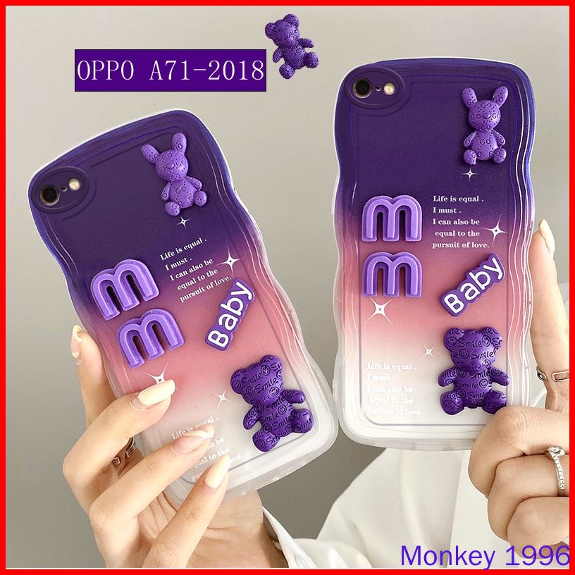 เคส OPPO A71 เคส OPPO A39 เคส OPPO A57 น่ารัก ไล่ระดับ เปลี่ยนสี การ์ตูน เคสโทรศัพท์มือถือ สําหรับ เคส OPPO A83 F1S A59 A96 A95 A76 A74 4G
